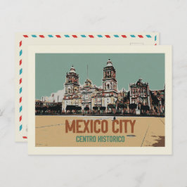 Postal Catedral de la Ciudad de México, centro histórico,