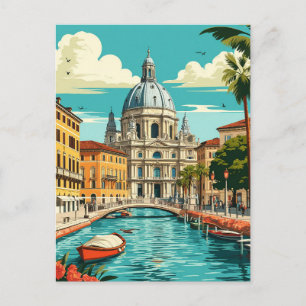 Postal Catedral de la Duomo de Milán viaje moderno