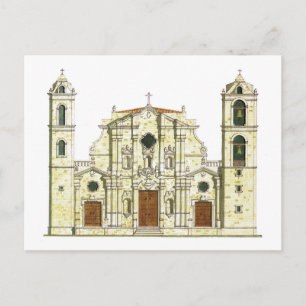 Postal Catedral de La Habana. Cuba