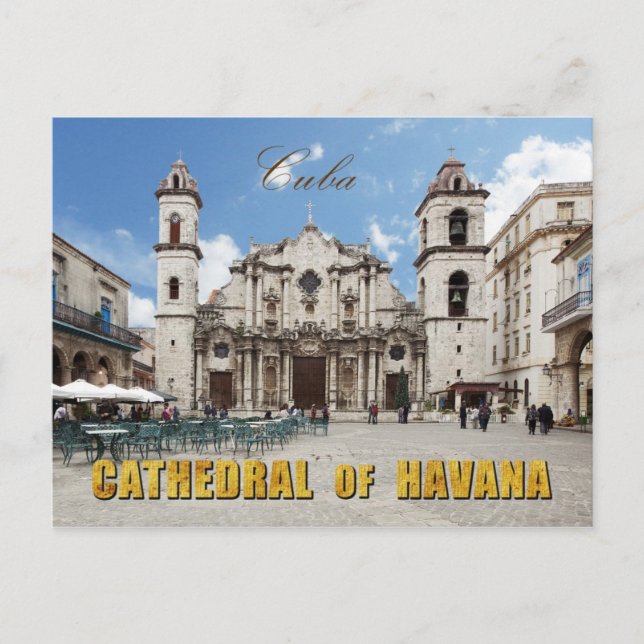 Postal Catedral de La Habana del Siglo XVIII, La Habana,  (Anverso)