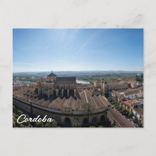 Postal Catedral de la Mezquita de Córdoba desde arriba en