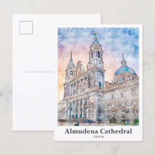 Postal Catedral de la Santa María de Madrid España