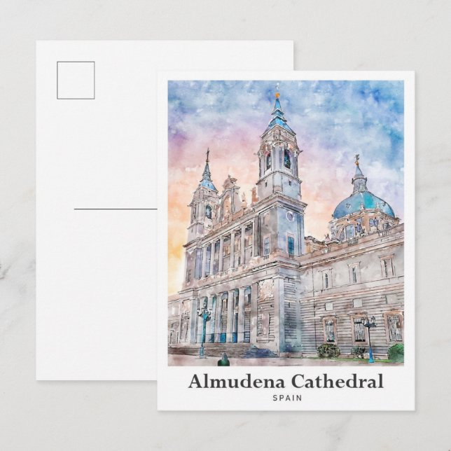 Postal Catedral de la Santa María de Madrid España (Anverso / Reverso)