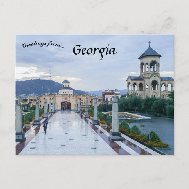 Postal Catedral de la Santísima Trinidad en Tiflis Georgi (Anverso)