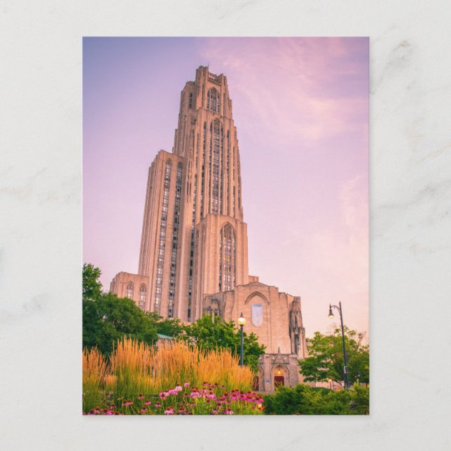 Postal Catedral de la Universidad de Pittsburgh (Anverso)