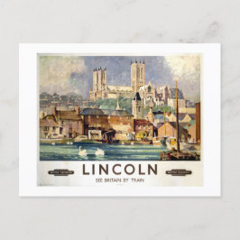 Postal Catedral de Lincoln Británica de Viajes