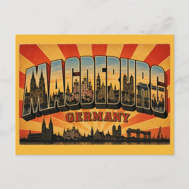 Postal Catedral de Magdeburgo Alemania (Anverso)