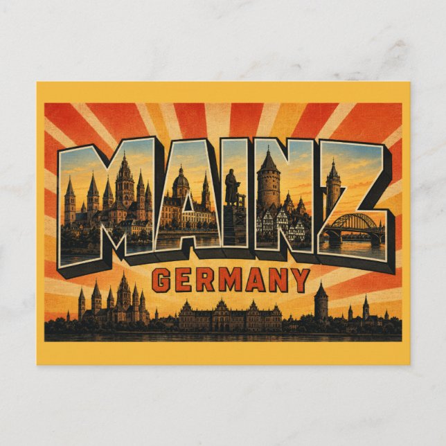 Postal Catedral de Maguncia Alemania (Anverso)