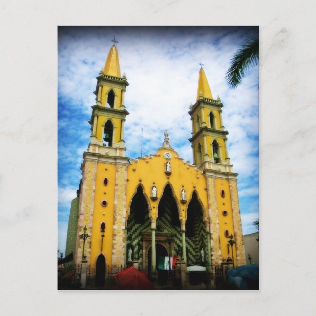 Postal Catedral De Mazatlán - Postcard De La Iglesia De M (Anverso)
