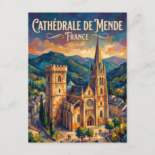 Postal Catedral de Mende Francia