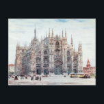 Postal Catedral de Milán<br><div class="desc">Catedral,  Milán,  Italia; Ilustrada por el pintor de género arquitectónico y paisajístico inglés WW Collins.</div>