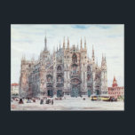 Postal Catedral de Milán<br><div class="desc">Catedral,  Milán,  Italia; Ilustrada por el pintor de género arquitectónico y paisajístico inglés WW Collins.</div>