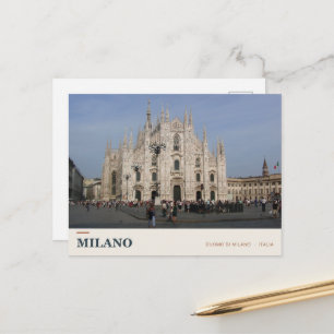 Postal Catedral de Milán en Piazza del Duomo