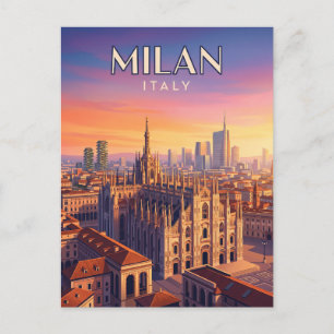 Postal Catedral de Milán Italia