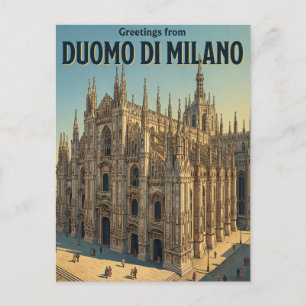 Postal Catedral de Milán Italia