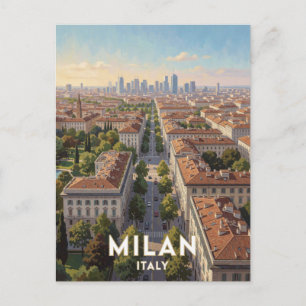 Postal Catedral de Milán Italia Escena de Viaje ✨