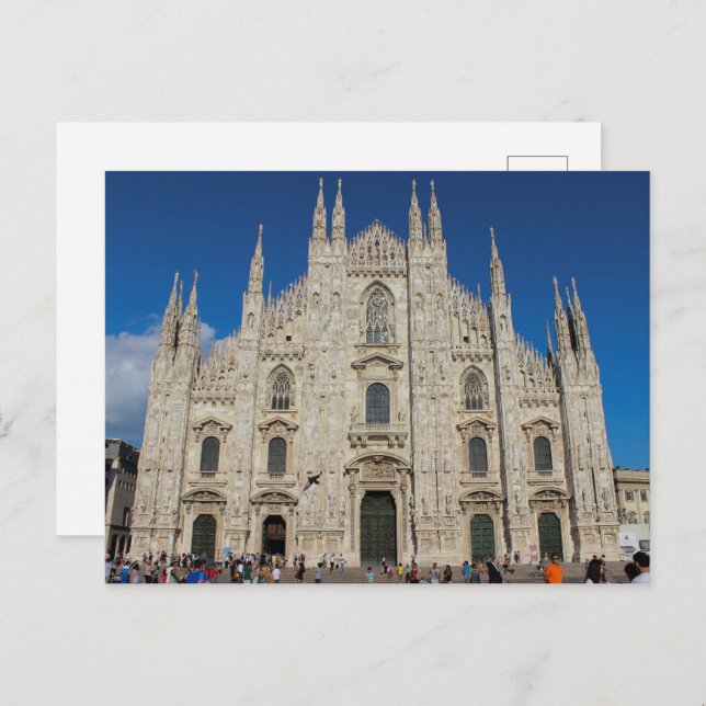 Postal Catedral de Milán | Milán, Italia (Anverso / Reverso)