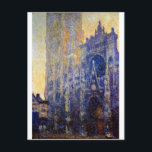 Postal Catedral de Monet - Rouen, efecto matutino<br><div class="desc">Pintura de Claude Monet,  Catedral de Rouen,  El Portal,  Efecto Moral (Serie Catedral de Rouen)</div>
