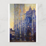 Postal Catedral de Monet - Rouen, efecto matutino<br><div class="desc">Pintura de Claude Monet,  Catedral de Rouen,  El Portal,  Efecto Moral (Serie Catedral de Rouen)</div>