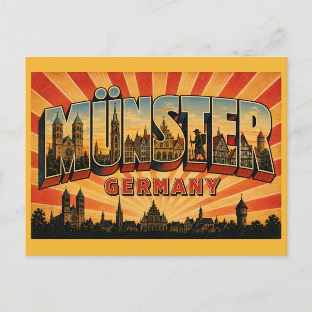 Postal Catedral de Münster Alemania (Anverso)