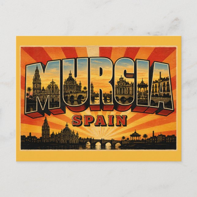 Postal Catedral de Murcia España (Anverso)