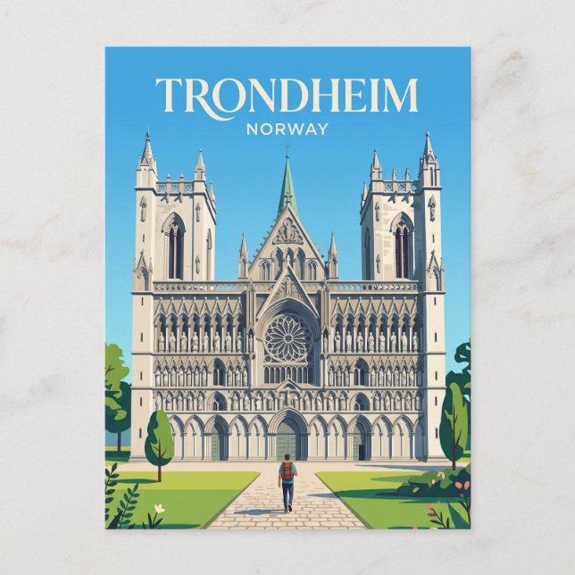 Postal Catedral de Nidaros Noruega (Anverso)
