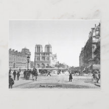 Catedral de Notre Dame c1890, París antigua Franci