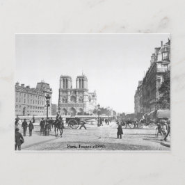 Postal Catedral de Notre Dame c1890, París antigua Franci