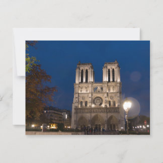 Postal Catedral de Notre Dame de noche en París