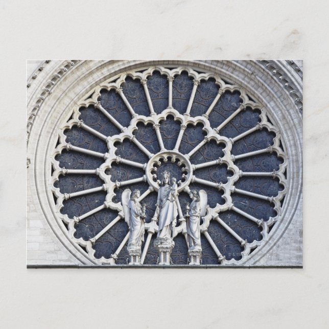 Postal Catedral de Notre Dame, detalle (Anverso)