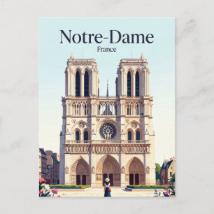 Postal Catedral de Notre-Dame Francia