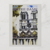 Catedral de Notre Dame París Francia Vintage