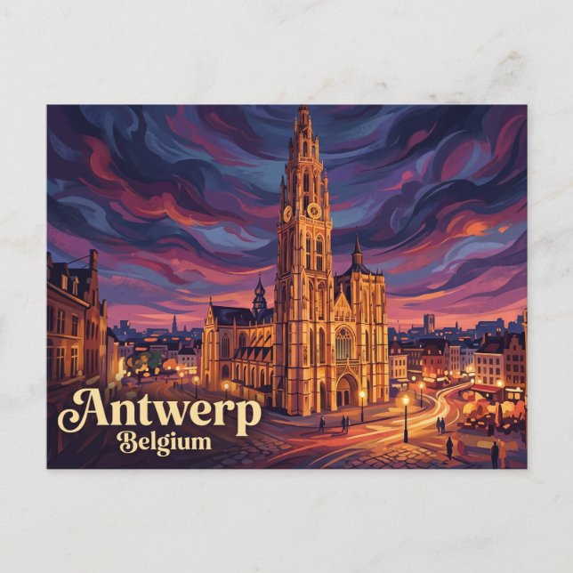 Postal Catedral de Nuestra Señora Bélgica (Anverso)