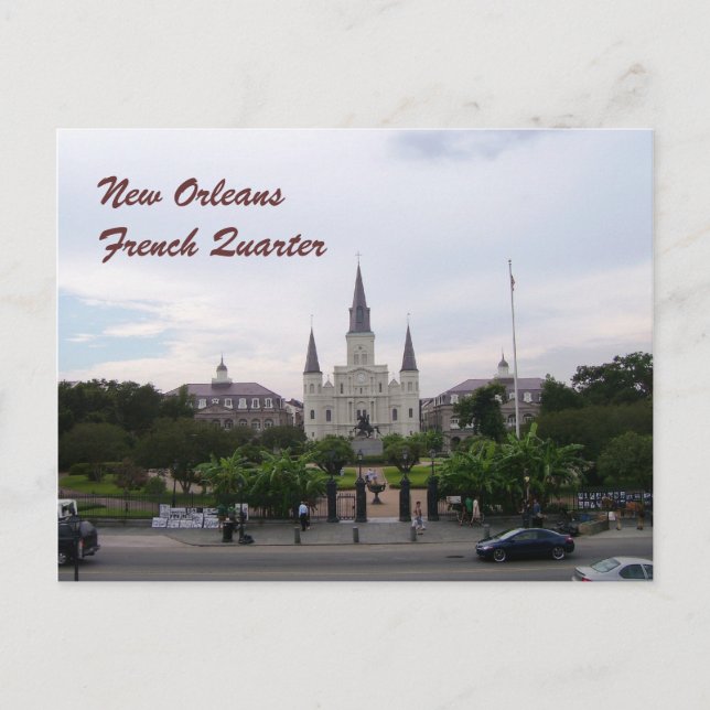 Postal Catedral de Nueva Orleans, Luisiana (Anverso)