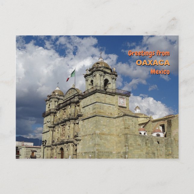 Postal Catedral de Oaxaca, México (Anverso)