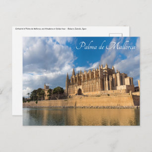 Postal Catedral de Palma de Mallorca a la hora de oro