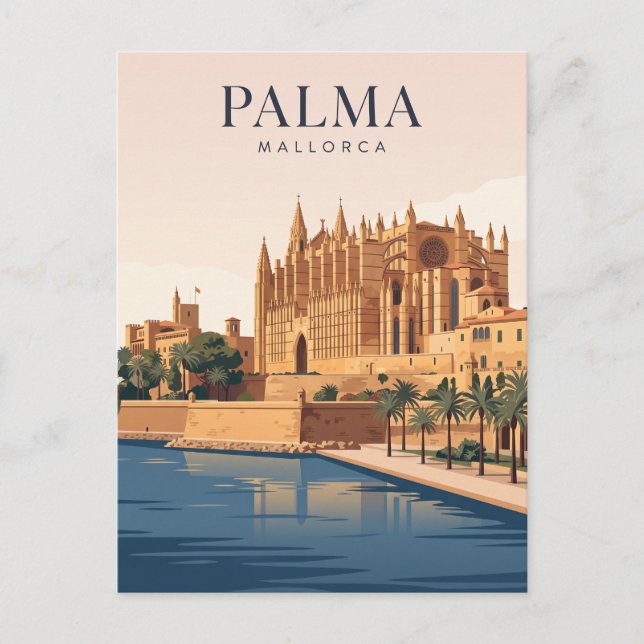 Postal Catedral de Palma España (Anverso)