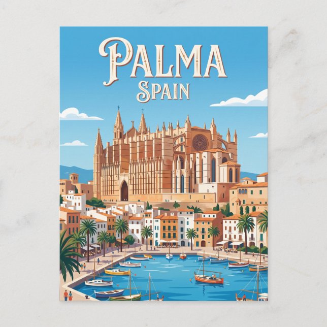 Postal Catedral de Palma España (Anverso)