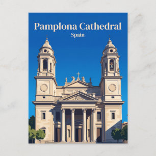 Postal Catedral de Pamplona España