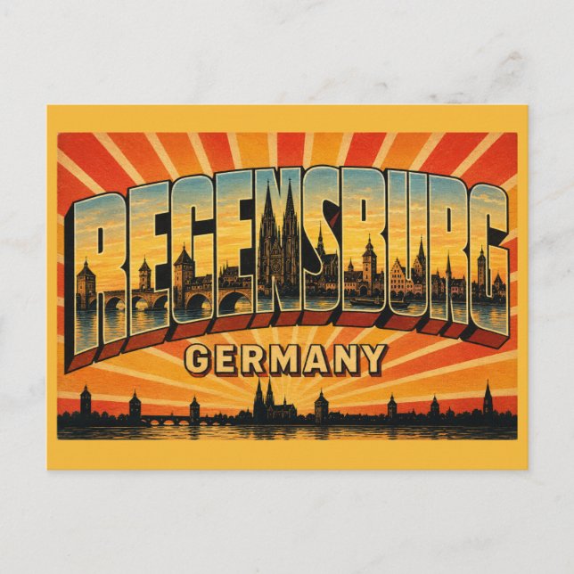 Postal Catedral de Ratisbona Alemania (Anverso)