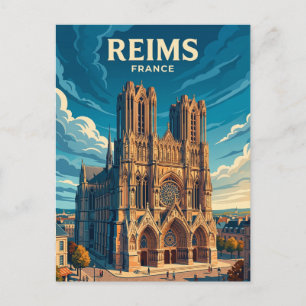 Postal Catedral de Reims Francia