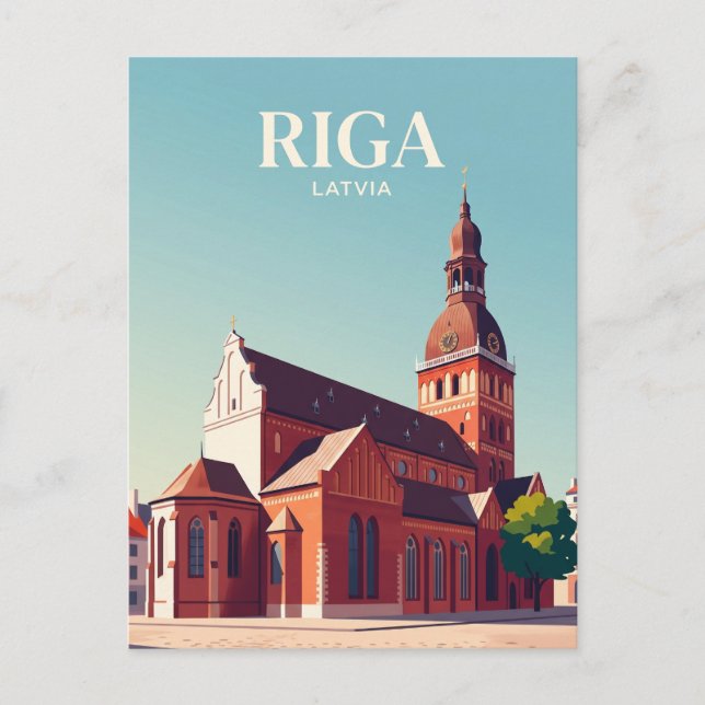 Postal Catedral de Riga Letonia (Anverso)