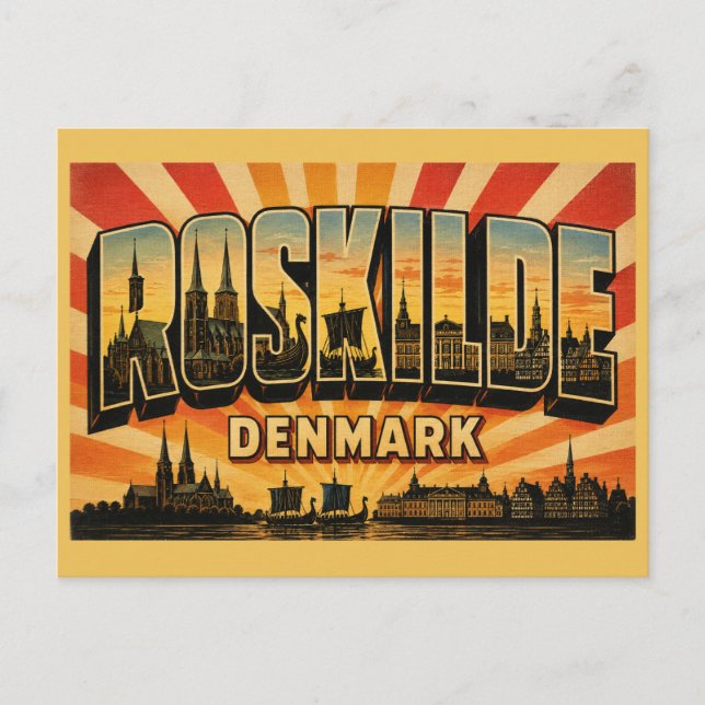 Postal Catedral de Roskilde Dinamarca (Anverso)