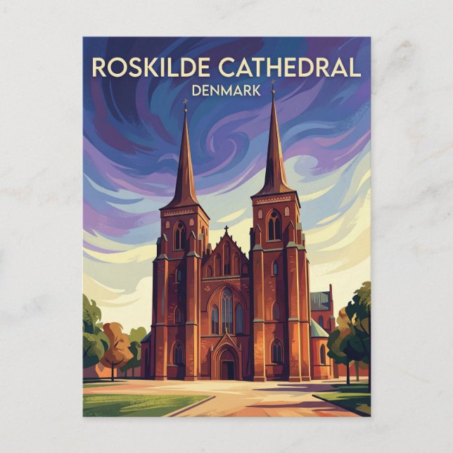 Postal Catedral de Roskilde Dinamarca (Anverso)