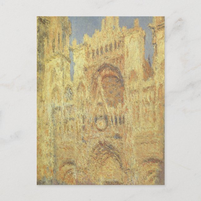 Postal Catedral de Rouen, atardecer de Claude Monet (Anverso)