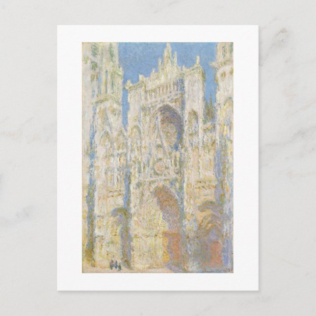 Postal Catedral de Rouen, Fachada Oeste de Claude Monet (Anverso)