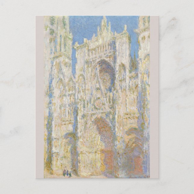 Postal Catedral de Rouen Fachada Oeste Monet Sunlight (Anverso)