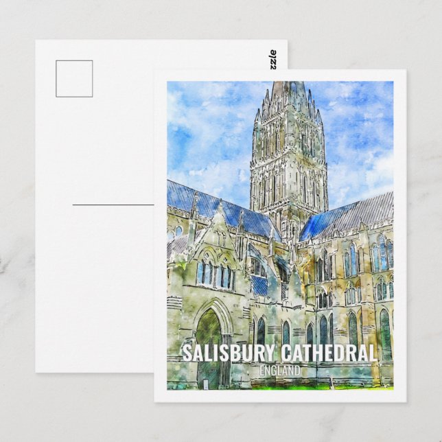 Postal Catedral de Salisbury (Anverso / Reverso)