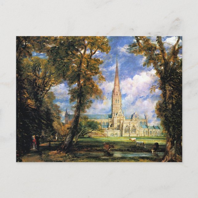 Postal Catedral de Salisbury del Obispo (Anverso)