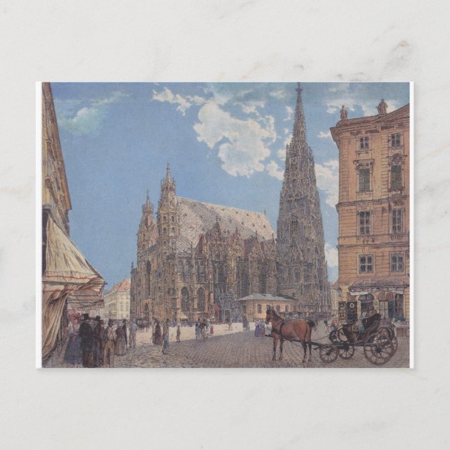 Postal Catedral de San Esteban en Viena por Rudolf (Anverso)